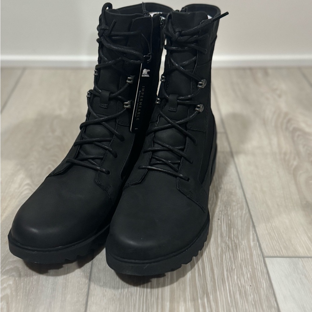 SIZE 10 - NWT Sorel Emelie II Black Waterproof Womens Boots